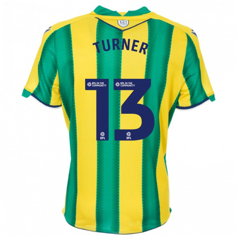 Danxen Mujer Camiseta Shannon Turner #13 Amarillo Verde 2ª Equipación 2025/26 La Camisa