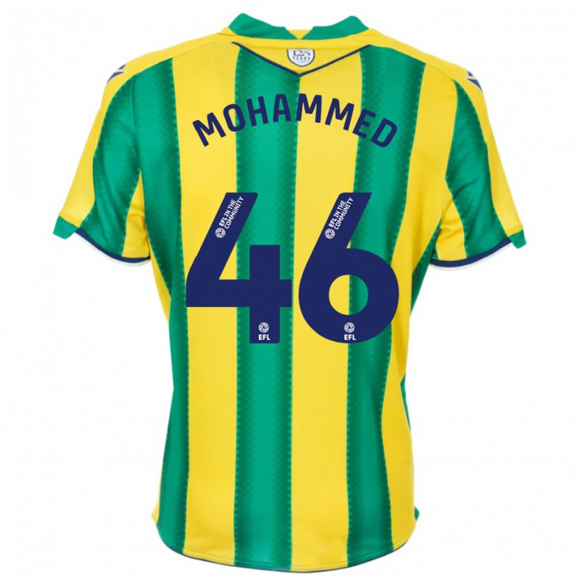 Danxen Mujer Camiseta Jamal Mohammed #46 Amarillo Verde 2ª Equipación 2025/26 La Camisa