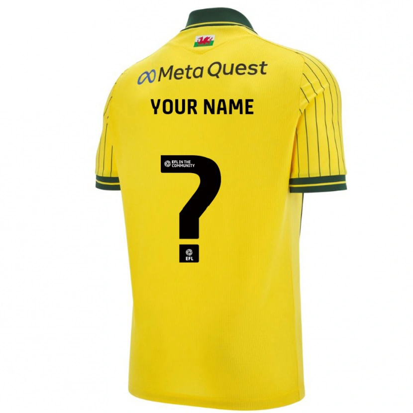 Danxen Mujer Camiseta Su Nombre #0 Amarillo Verde 2ª Equipación 2025/26 La Camisa