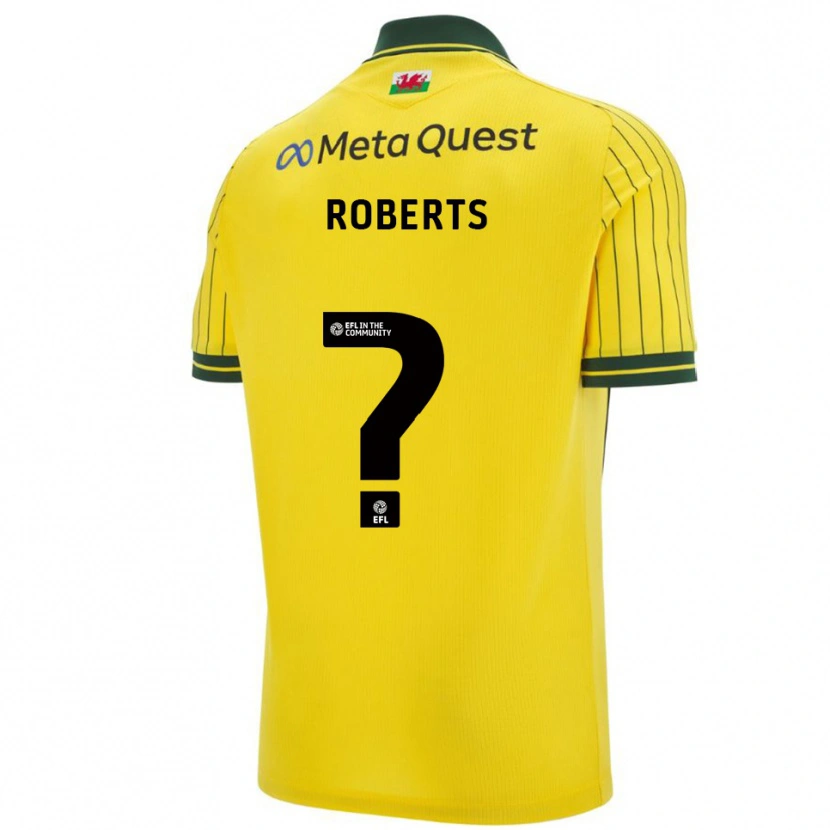 Danxen Mujer Camiseta Hari Roberts #0 Amarillo Verde 2ª Equipación 2025/26 La Camisa