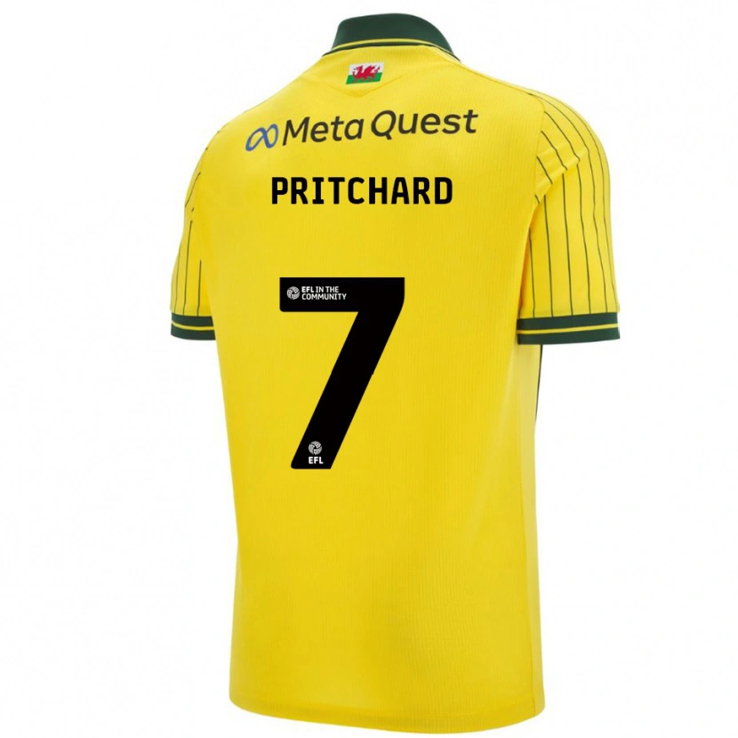 Danxen Mujer Camiseta Rebecca Pritchard #7 Amarillo Verde 2ª Equipación 2025/26 La Camisa