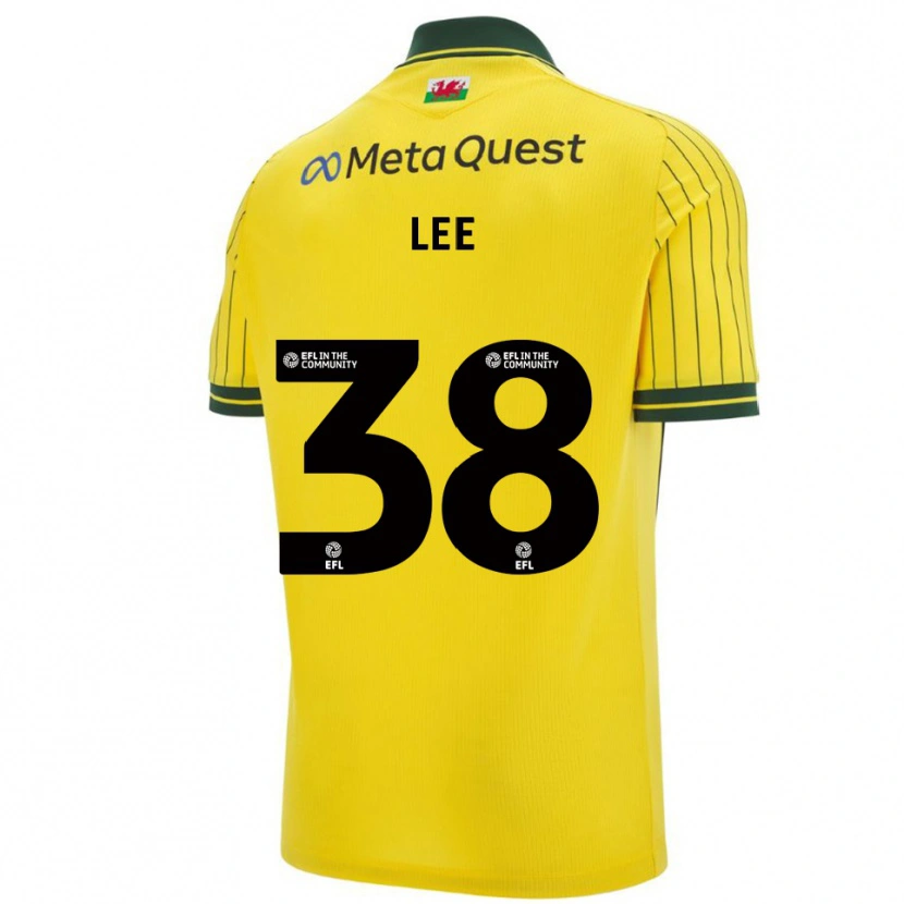 Danxen Mujer Camiseta Elliot Lee #38 Amarillo Verde 2ª Equipación 2025/26 La Camisa