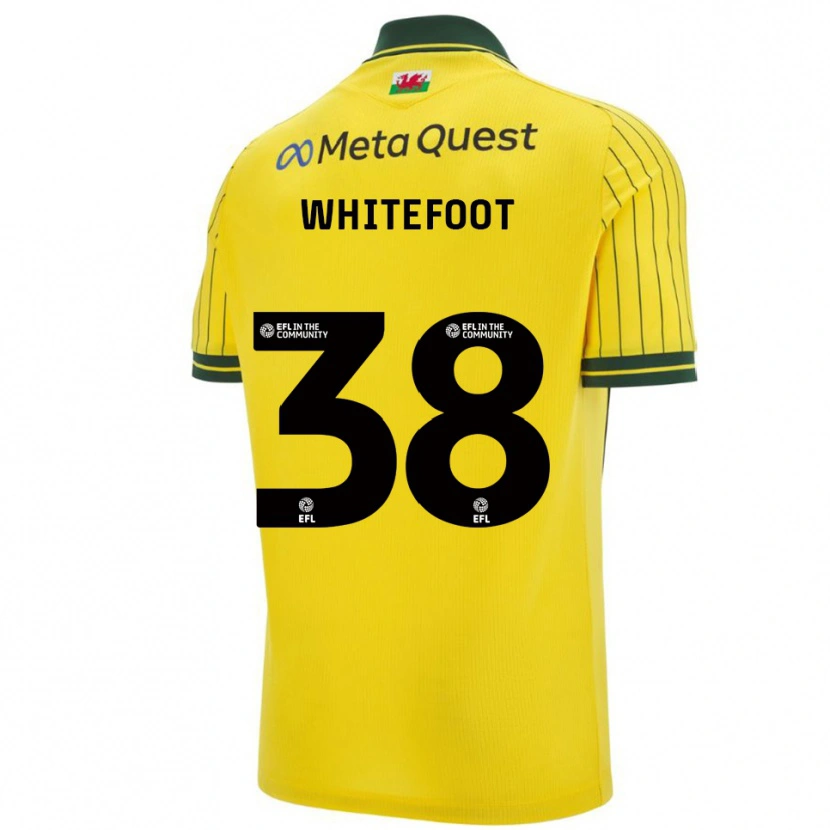 Danxen Mujer Camiseta Lily Whitefoot #38 Amarillo Verde 2ª Equipación 2025/26 La Camisa