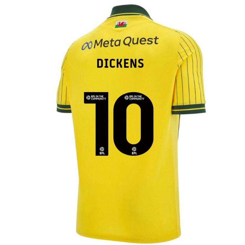 Danxen Mujer Camiseta Tj Dickens #10 Amarillo Verde 2ª Equipación 2025/26 La Camisa