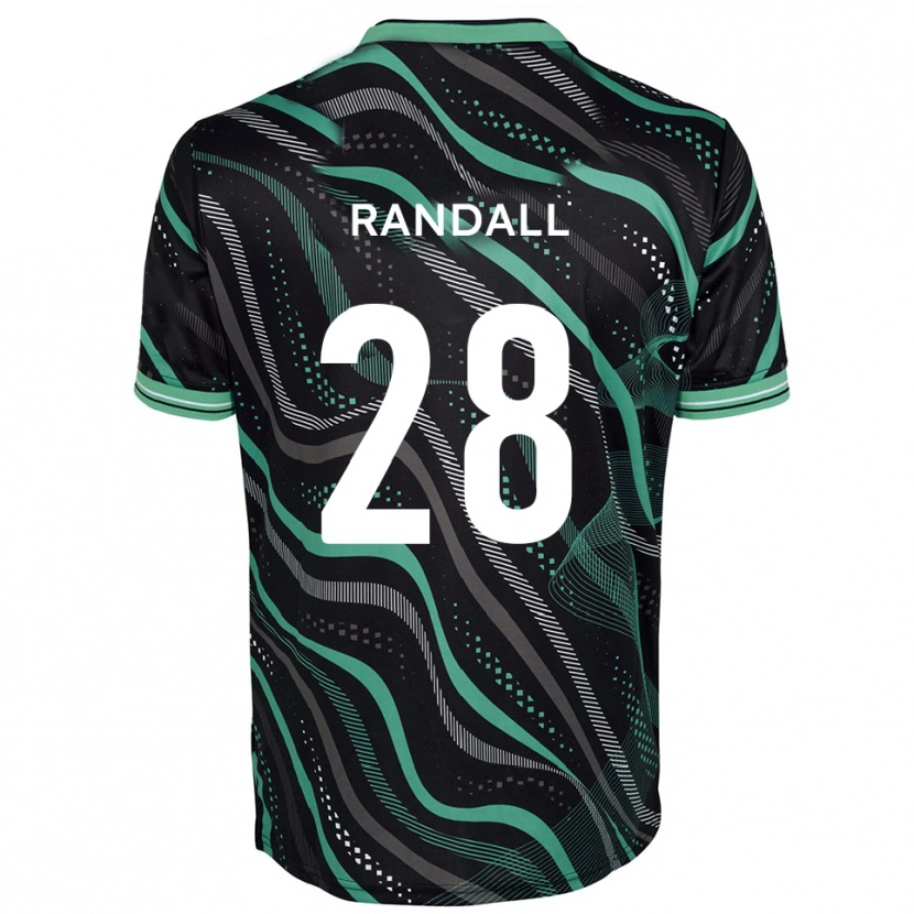 Danxen Mujer Camiseta Thomas Randall #28 Negro Verde 2ª Equipación 2025/26 La Camisa