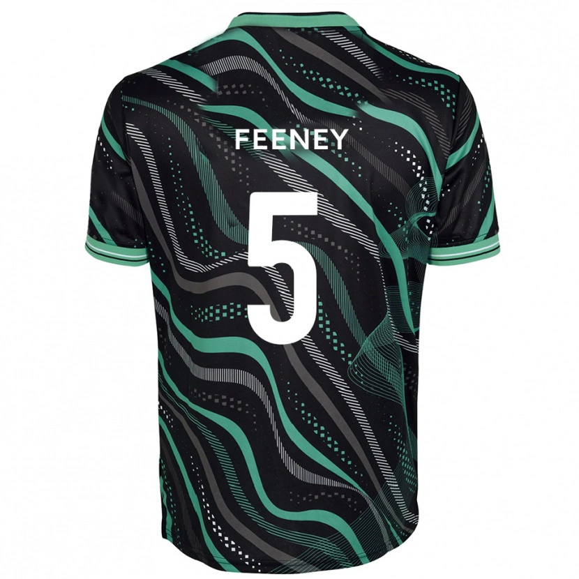 Danxen Mujer Camiseta Morgan Feeney #5 Negro Verde 2ª Equipación 2025/26 La Camisa
