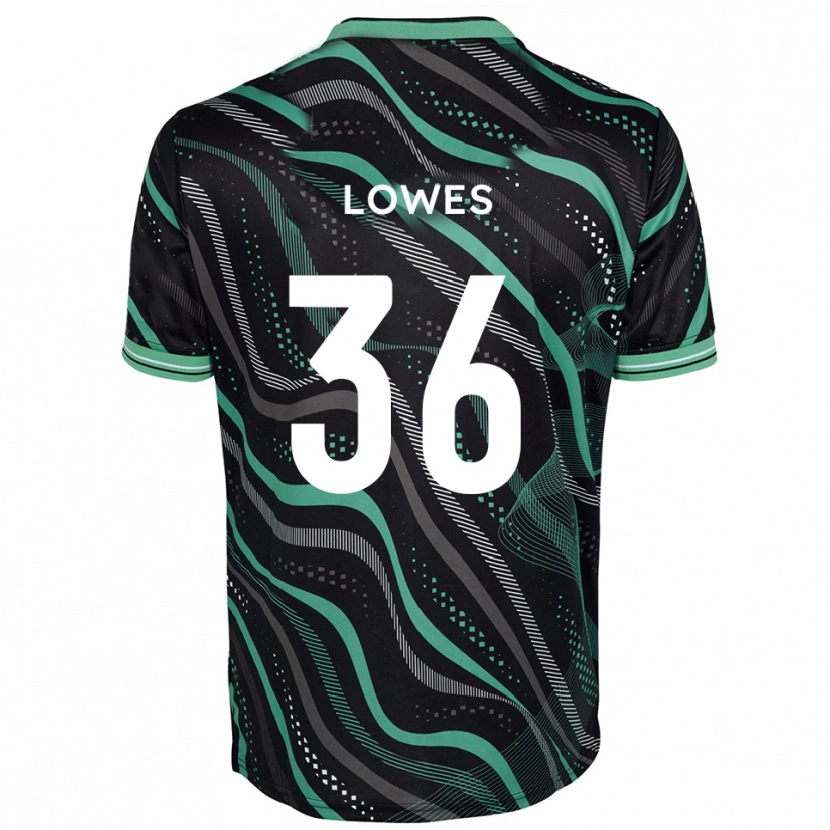 Danxen Mujer Camiseta Jonah Lowes #36 Negro Verde 2ª Equipación 2025/26 La Camisa