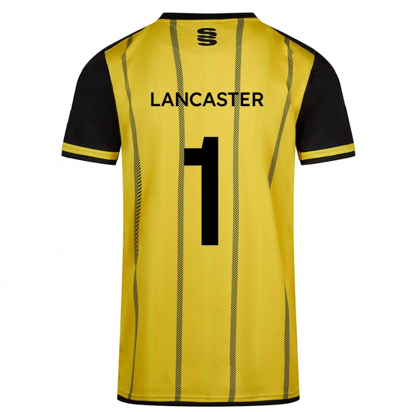 Danxen Mujer Camiseta Aaron Lancaster #1 Amarillo Negro 2ª Equipación 2025/26 La Camisa