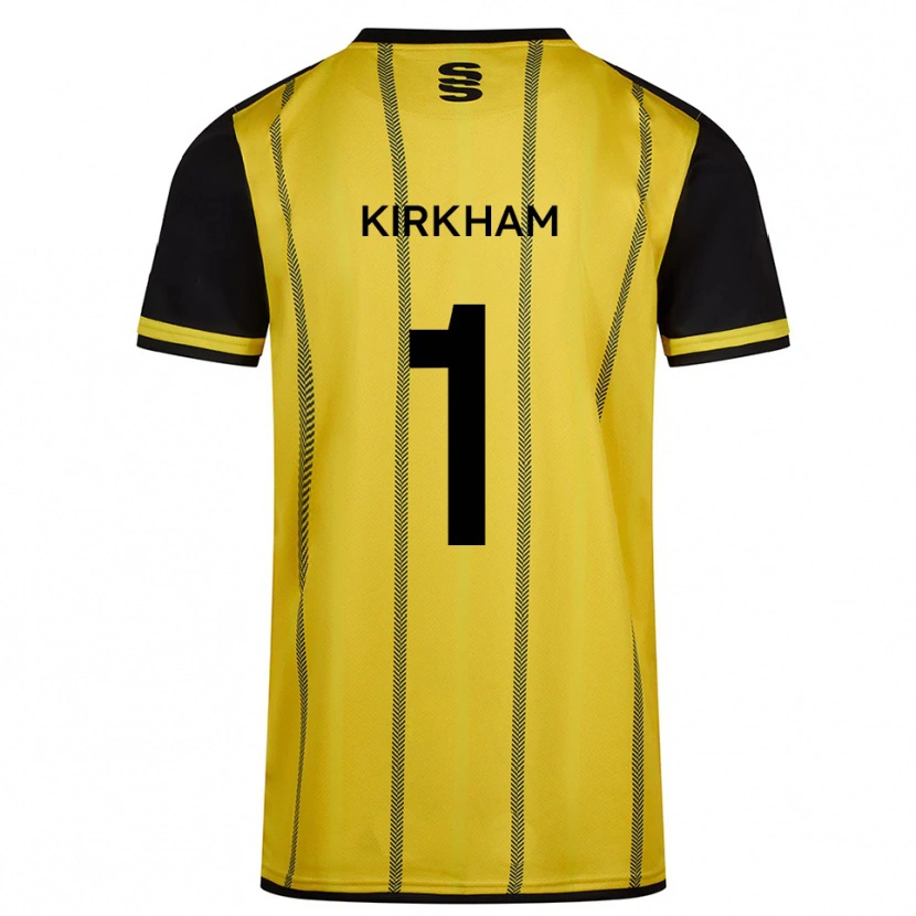Danxen Mujer Camiseta Skye Kirkham #1 Amarillo Negro 2ª Equipación 2025/26 La Camisa