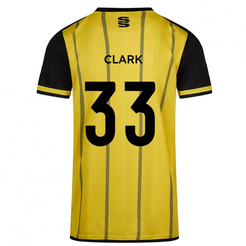 Danxen Mujer Camiseta Charlie Clark #33 Amarillo Negro 2ª Equipación 2025/26 La Camisa
