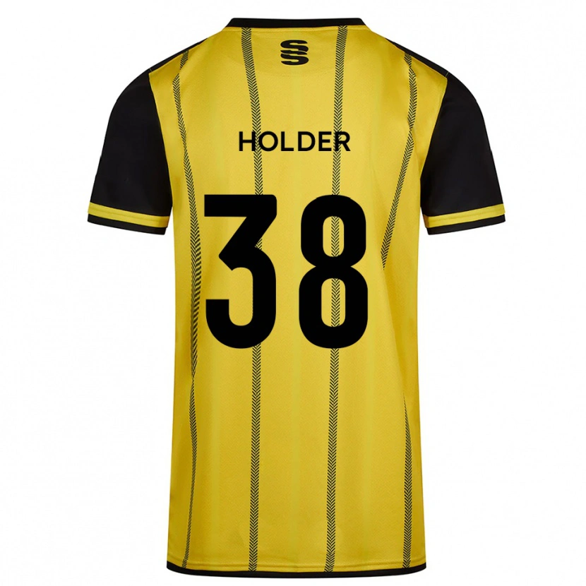 Danxen Mujer Camiseta Stan Holder #38 Amarillo Negro 2ª Equipación 2025/26 La Camisa