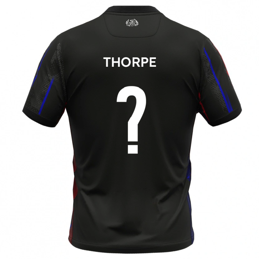 Danxen Mujer Camiseta Harry Thorpe #0 Negro Rojo 2ª Equipación 2025/26 La Camisa