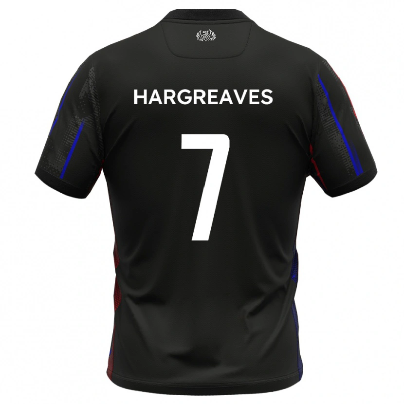 Danxen Mujer Camiseta Cameron Hargreaves #7 Negro Rojo 2ª Equipación 2025/26 La Camisa