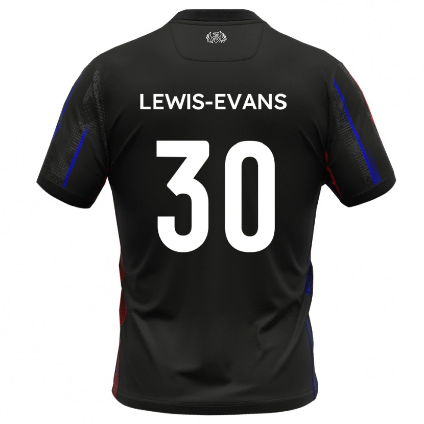 Danxen Mujer Camiseta Joe Lewis-Evans #30 Negro Rojo 2ª Equipación 2025/26 La Camisa