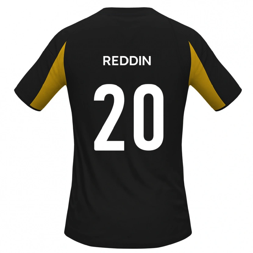 Danxen Mujer Camiseta Kahrel Reddin #20 Negro Amarillo 2ª Equipación 2025/26 La Camisa