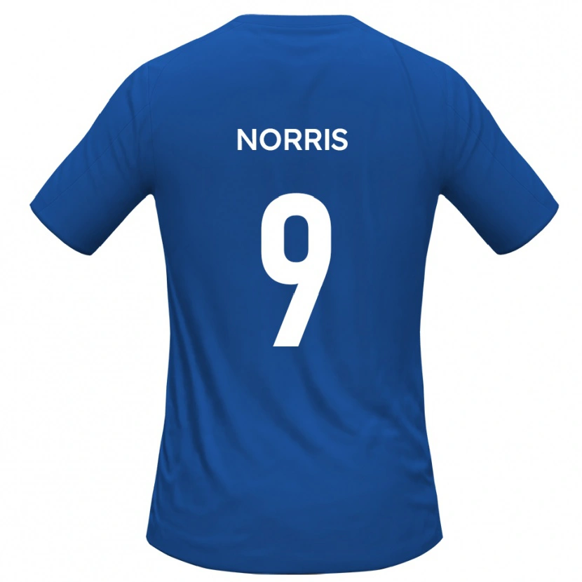 Danxen Mujer Camiseta Luke Norris #9 Azul Celeste 2ª Equipación 2025/26 La Camisa