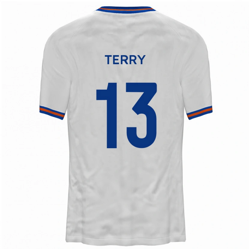 Danxen Mujer Camiseta Mason Terry #13 Blanco Azul 2ª Equipación 2025/26 La Camisa