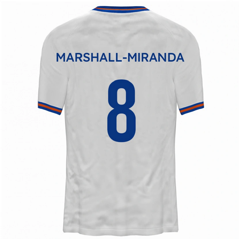 Danxen Mujer Camiseta Marley Marshall-Miranda #8 Blanco Azul 2ª Equipación 2025/26 La Camisa