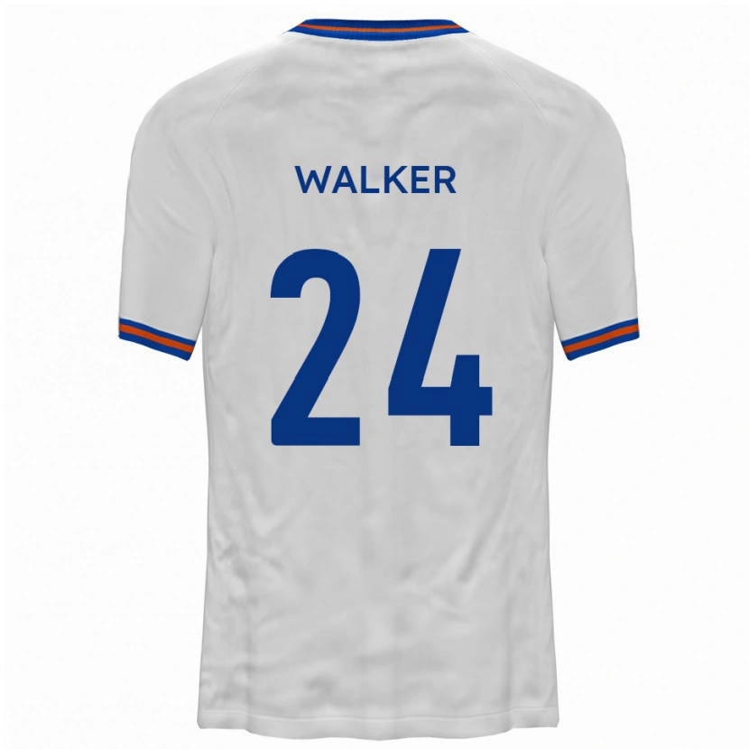 Danxen Mujer Camiseta Lewis Walker #24 Blanco Azul 2ª Equipación 2025/26 La Camisa