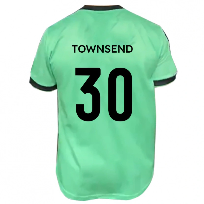 Danxen Mujer Camiseta Nick Townsend #30 Turquesa Negro 2ª Equipación 2025/26 La Camisa
