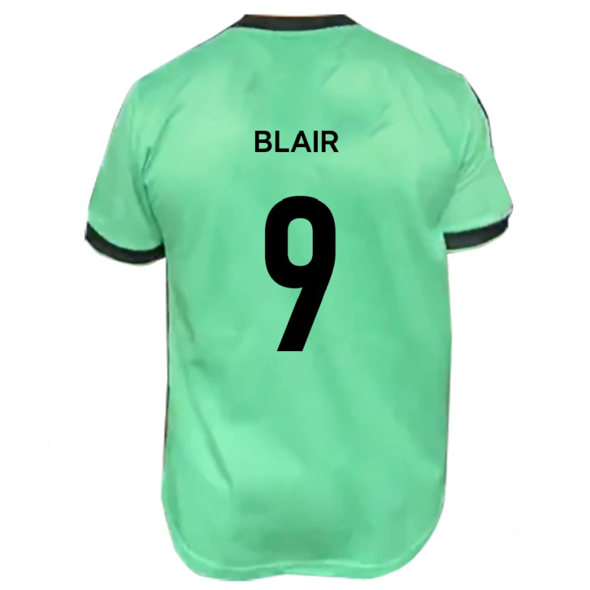 Danxen Mujer Camiseta Aaron Blair #9 Turquesa Negro 2ª Equipación 2025/26 La Camisa