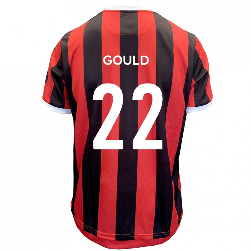 Danxen Mujer Camiseta Matt Gould #22 Rojo Negro 2ª Equipación 2025/26 La Camisa