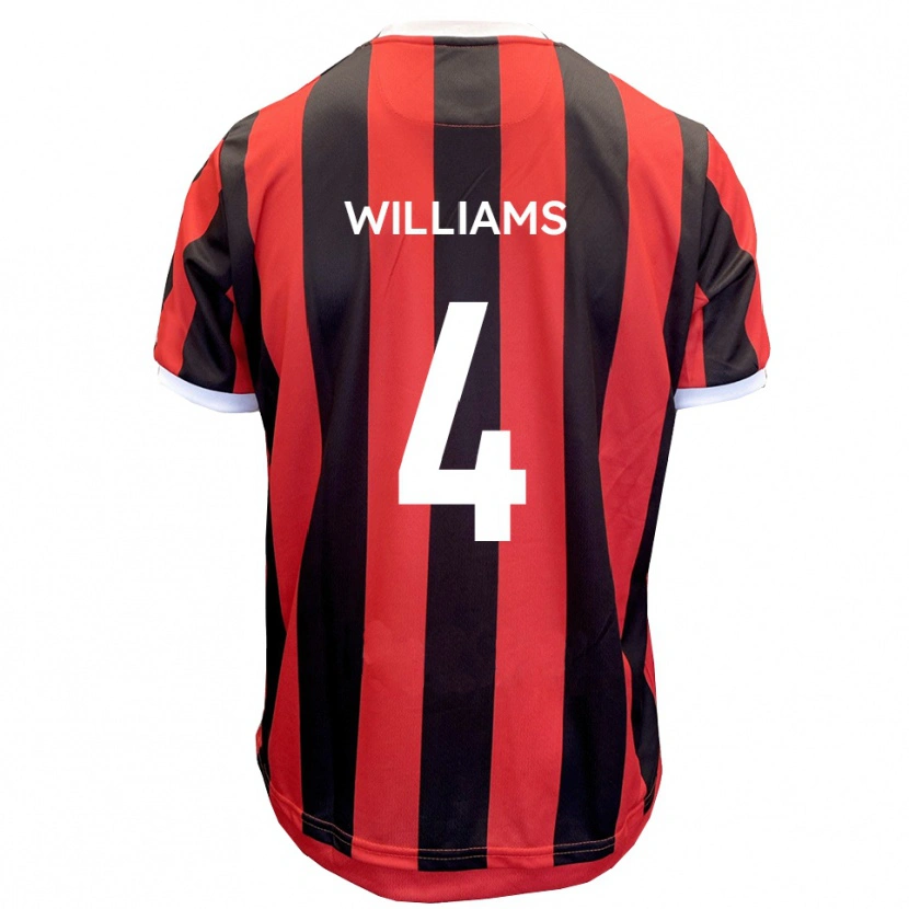 Danxen Mujer Camiseta Morgan Williams #4 Rojo Negro 2ª Equipación 2025/26 La Camisa