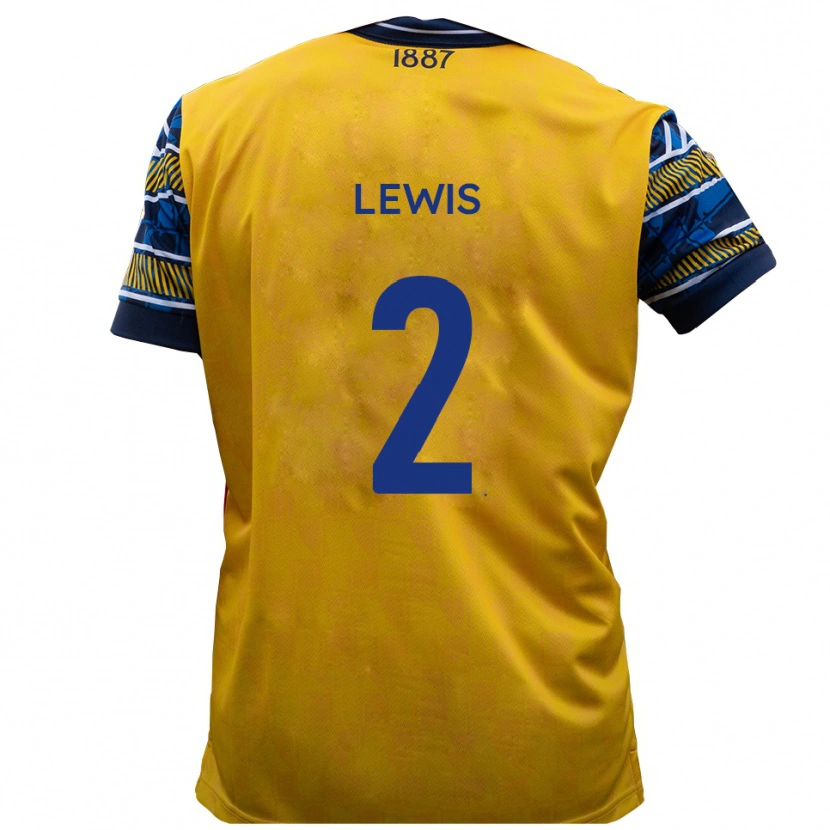 Danxen Mujer Camiseta Jack Lewis #2 Amarillo Negro 2ª Equipación 2025/26 La Camisa