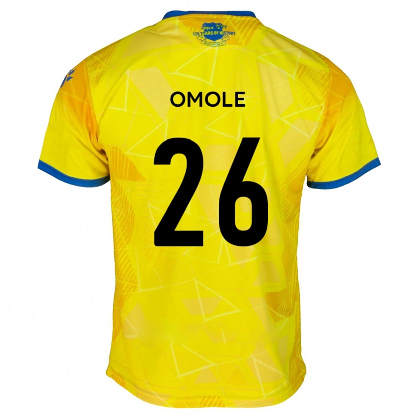 Danxen Mujer Camiseta Tobi Omole #26 Amarillo Azul 2ª Equipación 2025/26 La Camisa