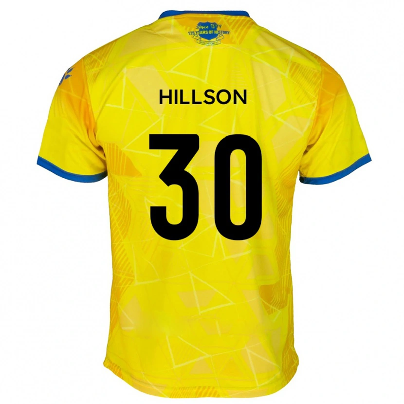 Danxen Mujer Camiseta James Hillson #30 Amarillo Azul 2ª Equipación 2025/26 La Camisa