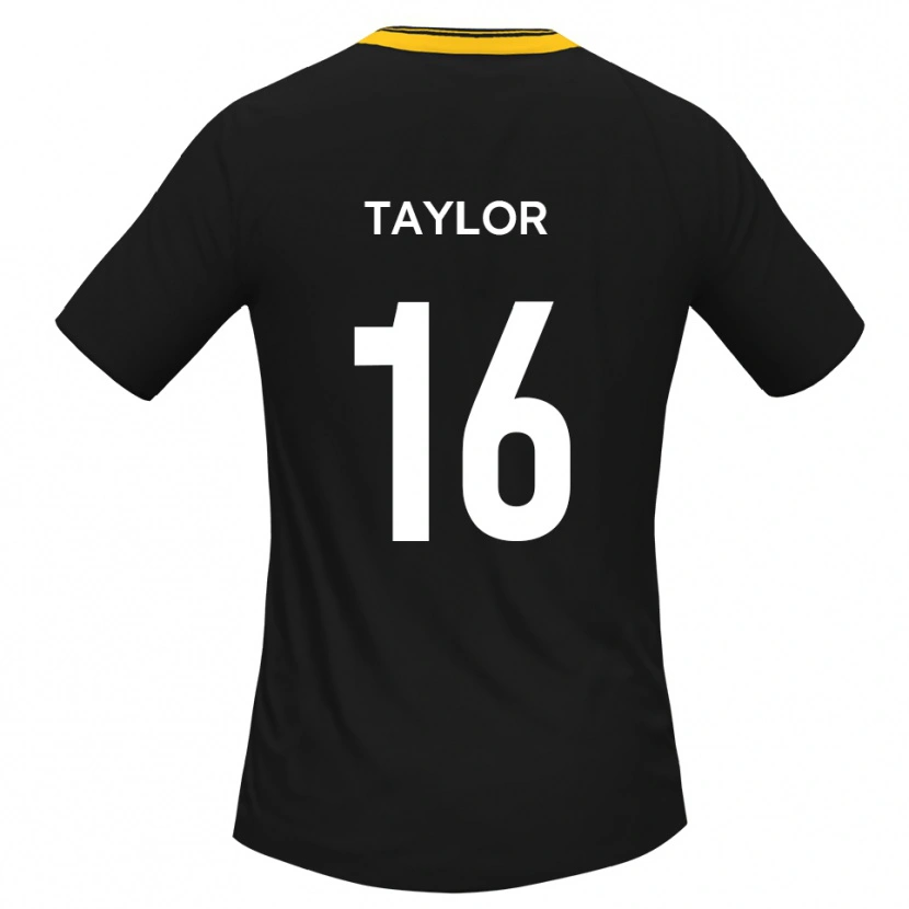 Danxen Mujer Camiseta Jack Taylor #16 Negro Amarillo 2ª Equipación 2025/26 La Camisa