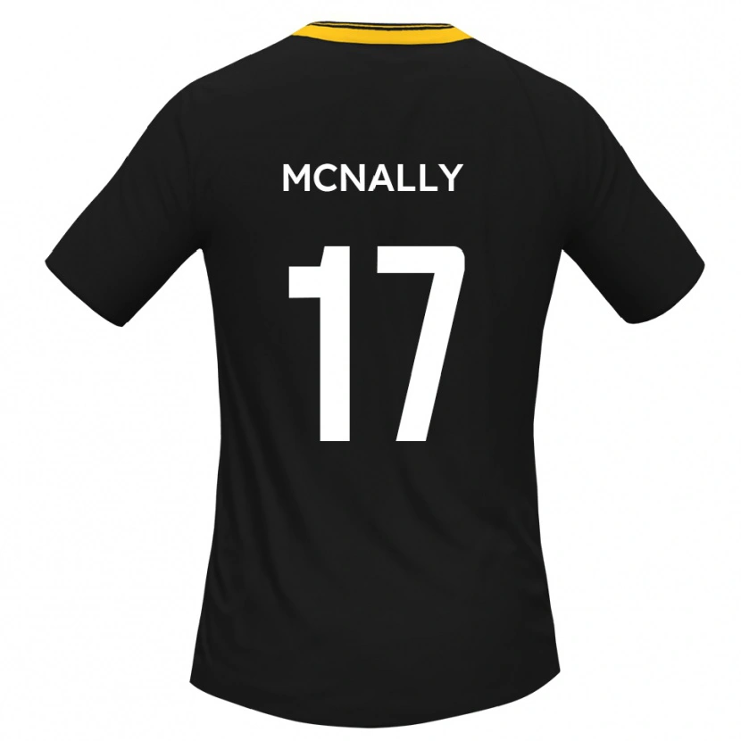 Danxen Mujer Camiseta Jordan Mcnally #17 Negro Amarillo 2ª Equipación 2025/26 La Camisa