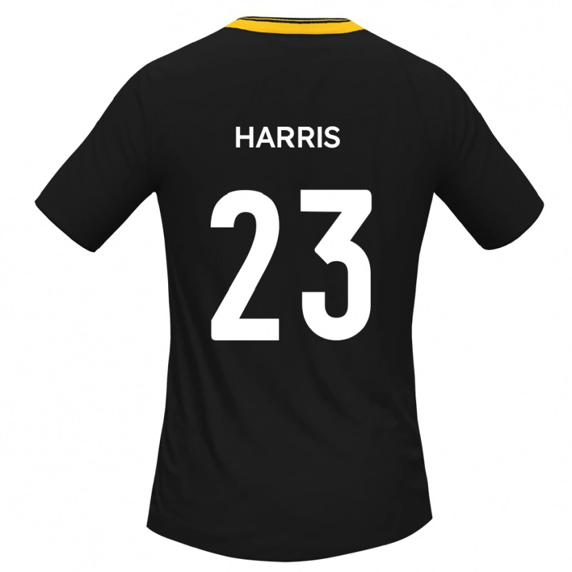 Danxen Mujer Camiseta Jayden Harris #23 Negro Amarillo 2ª Equipación 2025/26 La Camisa