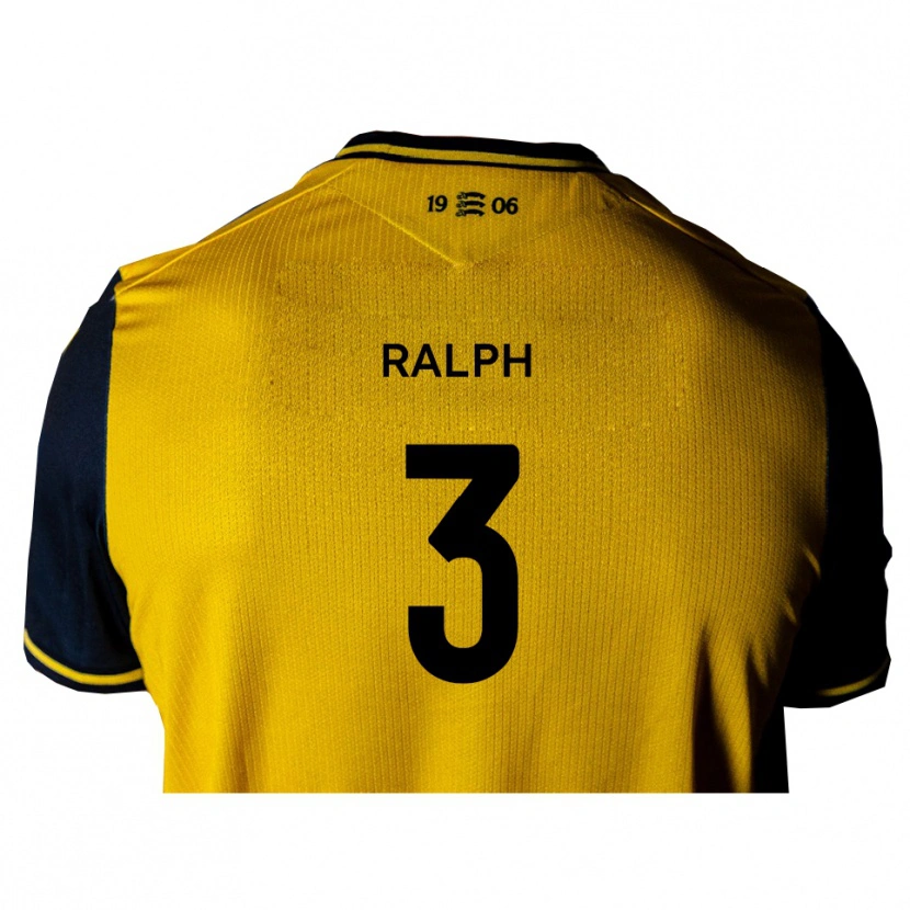 Danxen Mujer Camiseta Nathan Ralph #3 Amarillo Negro 2ª Equipación 2025/26 La Camisa