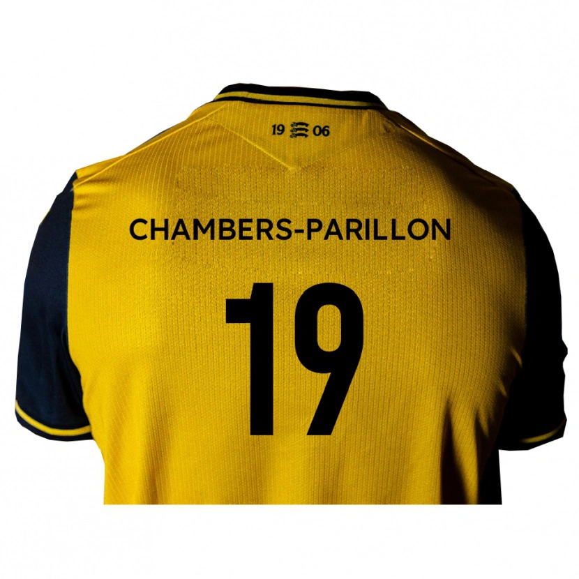 Danxen Mujer Camiseta Leon Chambers-Parillon #19 Amarillo Negro 2ª Equipación 2025/26 La Camisa