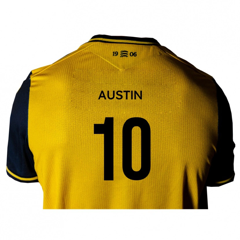 Danxen Mujer Camiseta Sam Austin #10 Amarillo Negro 2ª Equipación 2025/26 La Camisa