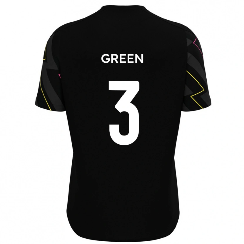Danxen Mujer Camiseta Cameron Green #3 Negro Gris 2ª Equipación 2025/26 La Camisa