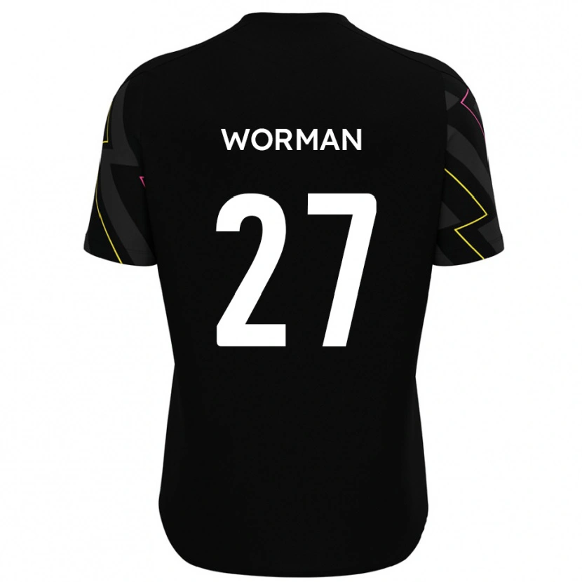 Danxen Mujer Camiseta Ben Worman #27 Negro Gris 2ª Equipación 2025/26 La Camisa