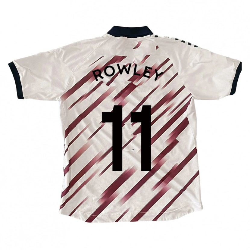 Danxen Mujer Camiseta Joe Rowley #11 Blanco Rojo 2ª Equipación 2025/26 La Camisa