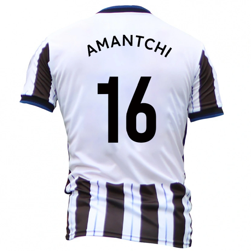 Danxen Mujer Camiseta Levi Amantchi #16 Blanco Negro 2ª Equipación 2025/26 La Camisa