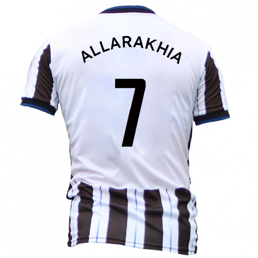 Danxen Mujer Camiseta Tarryn Allarakhia #7 Blanco Negro 2ª Equipación 2025/26 La Camisa