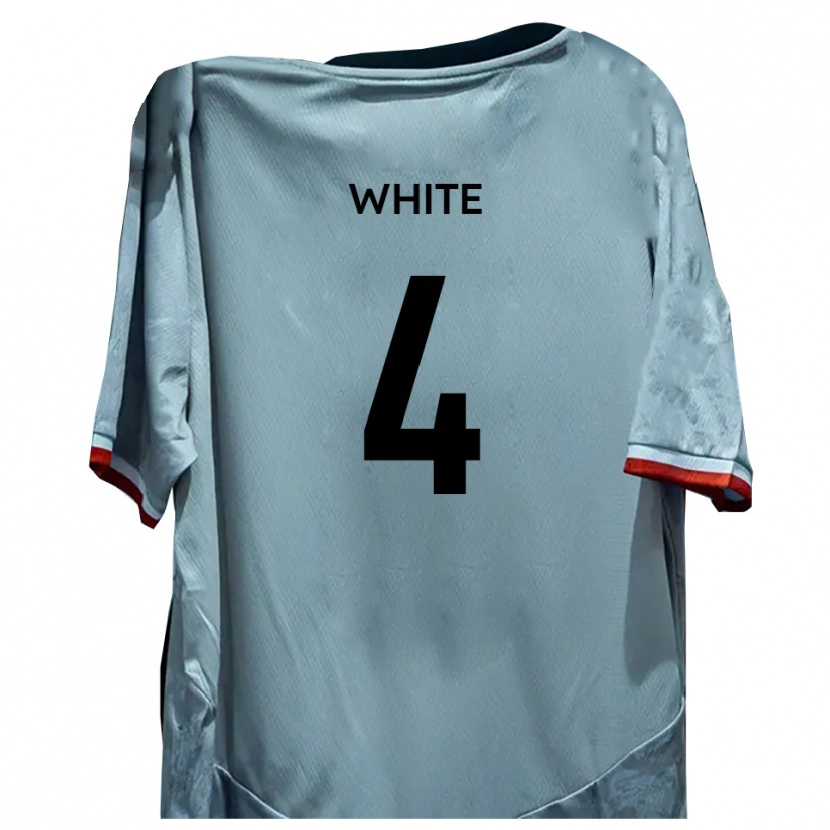 Danxen Mujer Camiseta Tom White #4 Blanco Negro 2ª Equipación 2025/26 La Camisa