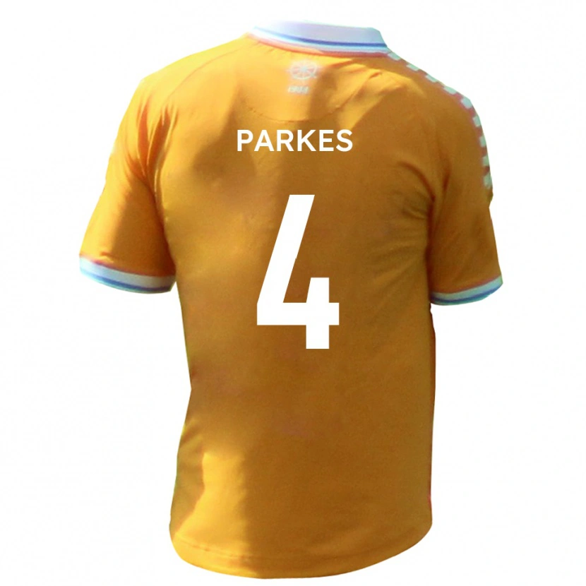 Danxen Mujer Camiseta Tom Parkes #4 Amarillo Azul 2ª Equipación 2025/26 La Camisa