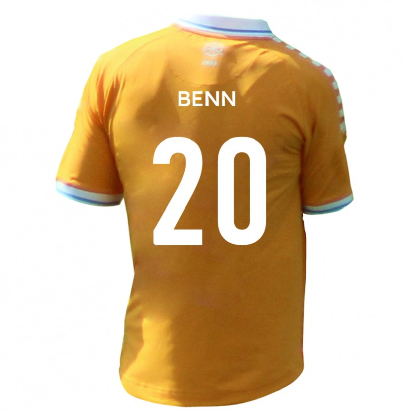 Danxen Mujer Camiseta Jay Benn #20 Amarillo Azul 2ª Equipación 2025/26 La Camisa