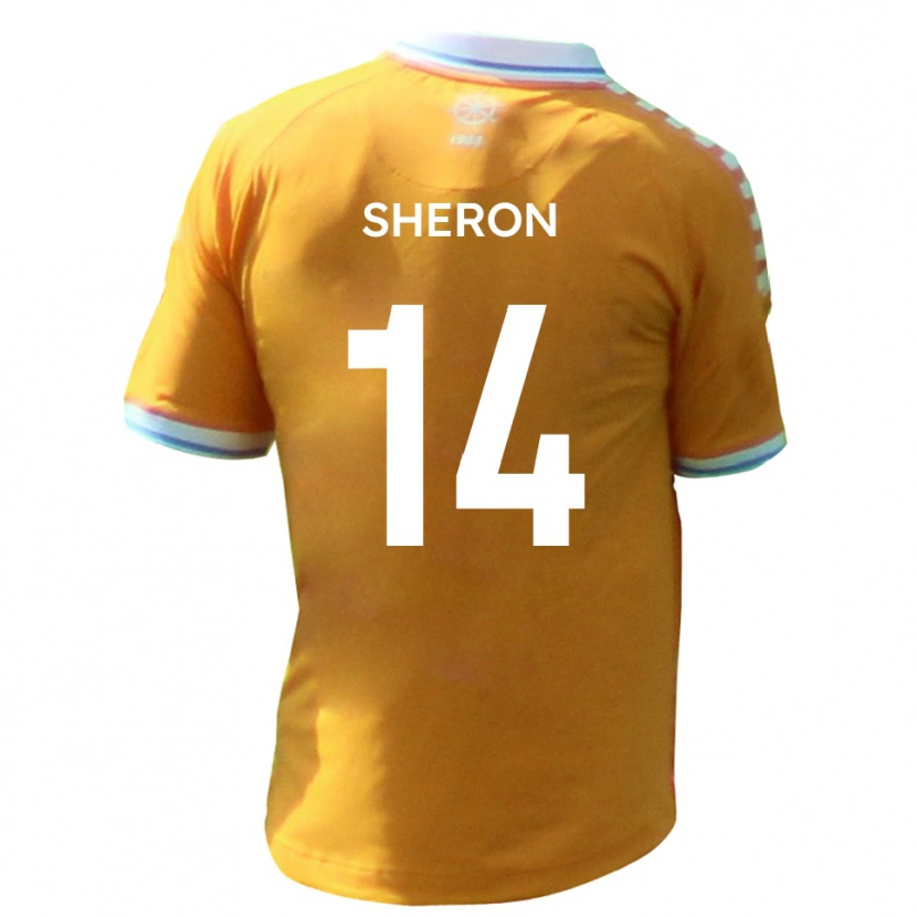 Danxen Mujer Camiseta Nathan Sheron #14 Amarillo Azul 2ª Equipación 2025/26 La Camisa