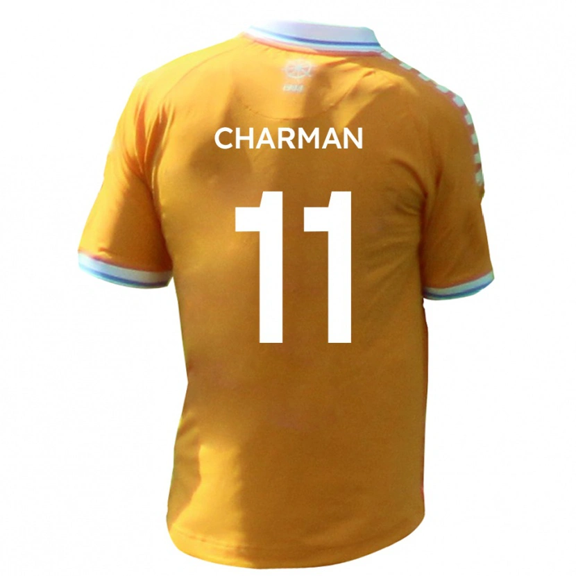 Danxen Mujer Camiseta Luke Charman #11 Amarillo Azul 2ª Equipación 2025/26 La Camisa
