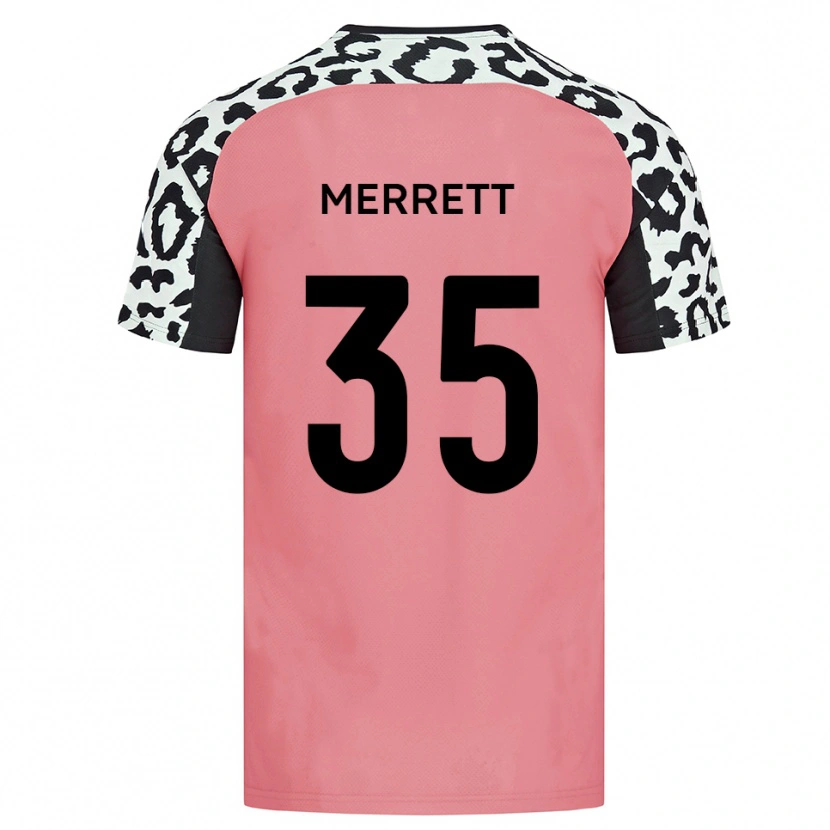 Danxen Mujer Camiseta William Merrett #35 Rosa Negro 2ª Equipación 2025/26 La Camisa