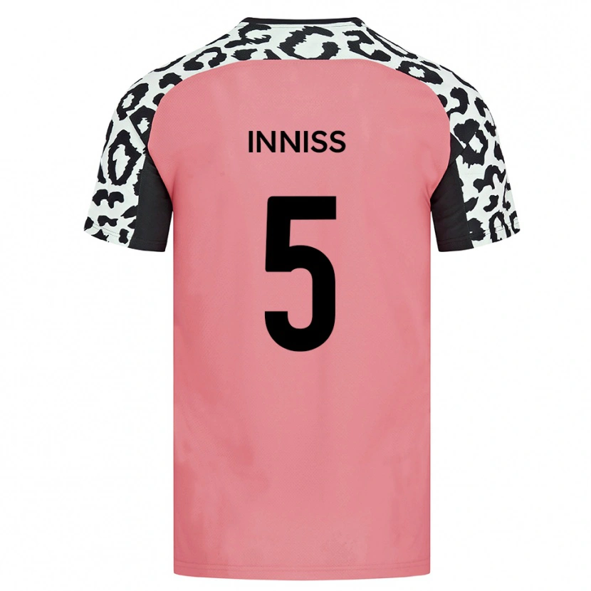 Danxen Mujer Camiseta Ryan Inniss #5 Rosa Negro 2ª Equipación 2025/26 La Camisa