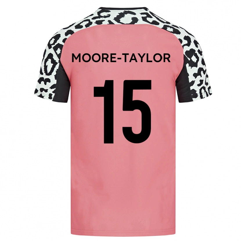 Danxen Mujer Camiseta Jordan Moore-Taylor #15 Rosa Negro 2ª Equipación 2025/26 La Camisa