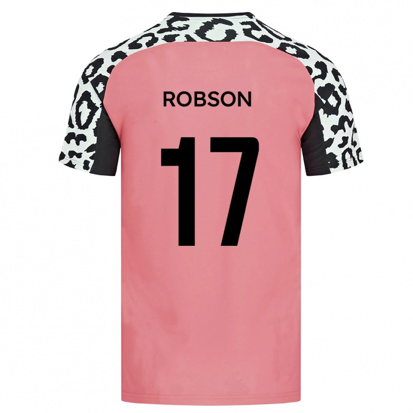 Danxen Mujer Camiseta Jamie Robson #17 Rosa Negro 2ª Equipación 2025/26 La Camisa